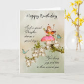 Fille Fée Carte Anniversaire Avec Fleur (Fleur jaune)