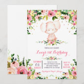 fille ferme porc invitation d'anniversaire (Devant / Derrière)