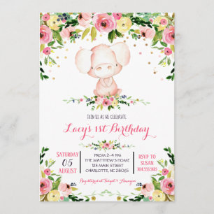 fille ferme porc invitation d'anniversaire