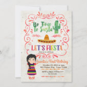 Fille Fiesta 1er anniversaire Invitation (Devant)