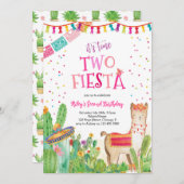 Fille Fiesta deuxième invitation anniversaire (Devant / Derrière)