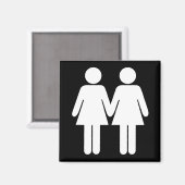 Fille + Fille Magnet noir (Recto/Verso)