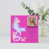 Fille Fille Sirène thème Invitation (Debout devant)