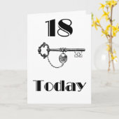 FILLE/FILS 18E CARTE D'ANNIVERSAIRE (Fleur jaune)