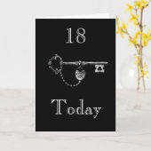 FILLE/FILS 18e CARTE D'ANNIVERSAIRE (Fleur jaune)