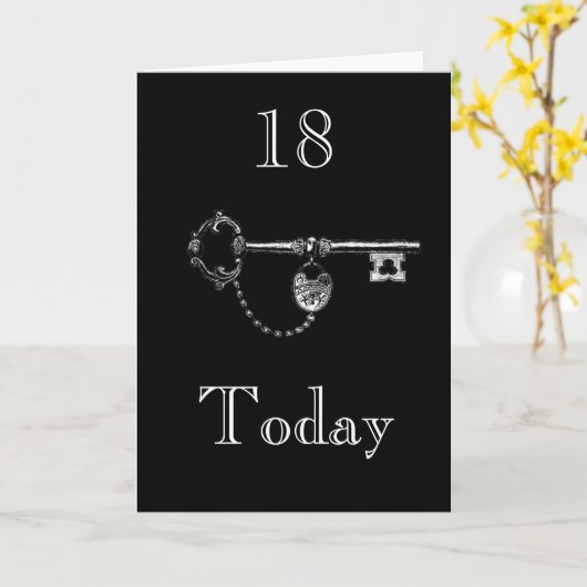 FILLE/FILS 18e CARTE D'ANNIVERSAIRE (Fleur jaune)
