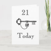 FILLE/FILS 21e CARTE D'ANNIVERSAIRE (Devant)