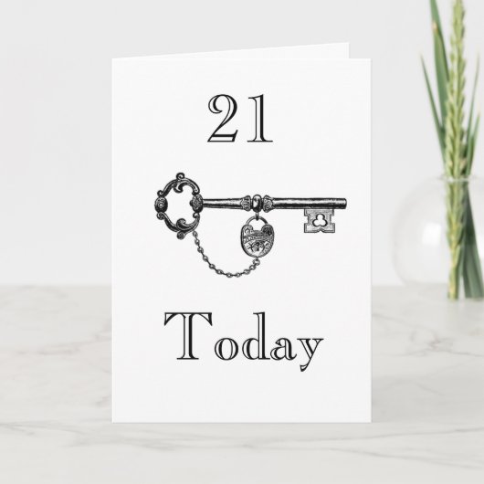 FILLE/FILS 21e CARTE D'ANNIVERSAIRE (Devant)