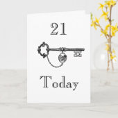 FILLE/FILS 21e CARTE D'ANNIVERSAIRE (Fleur jaune)