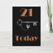 FILLE/FILS 21e CARTE D'ANNIVERSAIRE (Devant)