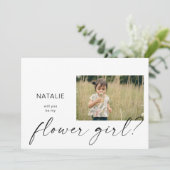 Fille Fleur Petite Photo Invitation Proposition (Debout devant)