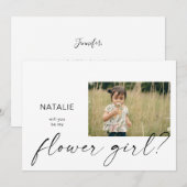 Fille Fleur Petite Photo Invitation Proposition (Devant / Derrière)