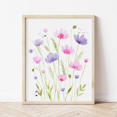 Fille Fleur sauvage rose violet