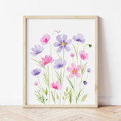 Fille Fleur sauvage rose violet