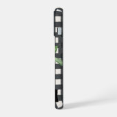 Fille Floral noir blanc Buffalo Nom de la plaque (Côté gauche)