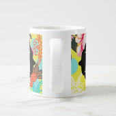 Fille Floral Paisley Monogramme Mug géant (Dos)