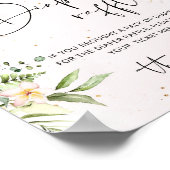 Fille floral safari animaux couche tombole poster (Coin)