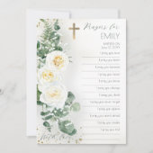 Fille florale Baptême remplir dans la carte de pri (Devant)