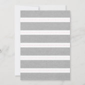 Fille Florale rose Gris Bébé Invitation à saupoudr (Dos)