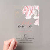 Fille Florale Rose Pâle Bébé en Fleur Invitation B (In situ (ordinateur de poche))