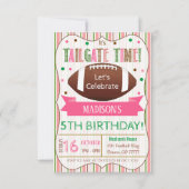 Fille Football Tailgate Invitation Anniversaire (Devant)