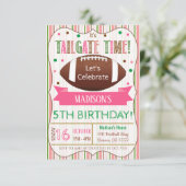 Fille Football Tailgate Invitation Anniversaire (Debout devant)