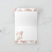 Fille Fox Baby shower Merci Cartes (Intérieur)