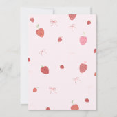 Fille fraise Berry Invitation d'anniversaire (Dos)