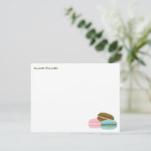 Fille Française Macarons Merci Cartes de Notes (Debout devant)