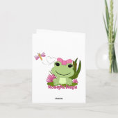 Fille FROG anniversaire Merci Carte de note de rem (Dos)