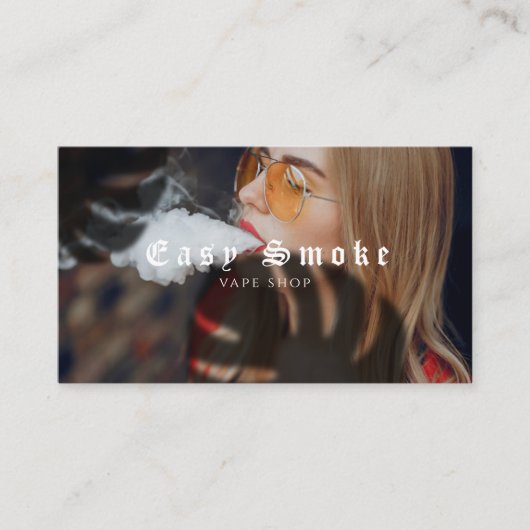 Fille Fumer Vape Carte de visite (Devant)