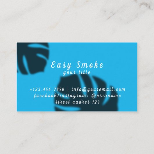Fille Fumer Vape Carte de visite (Dos)