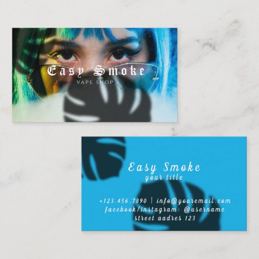 Fille Fumer Vape Carte de visite (Devant / Derrière)