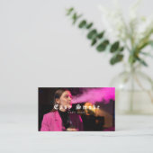 Fille Fumer Vape Carte de visite (Debout devant)
