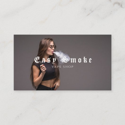 Fille Fumer Vape Carte de visite (Devant)