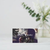 Fille Fumer Vape Carte de visite (Debout devant)