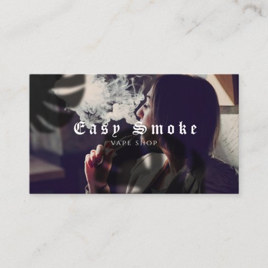 Fille Fumer Vape Carte de visite (Devant)