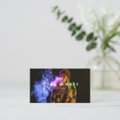 Fille Fumer Vape Carte de visite (Debout devant)