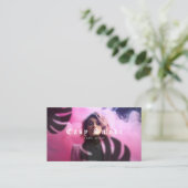 Fille Fumer Vape Carte de visite (Debout devant)