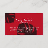 Fille Fumer Vape Carte de visite (Dos)