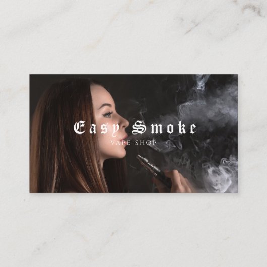 Fille Fumer Vape Carte de visite (Devant)