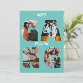 Fille Gang Reunion Party 4 Photo Invitation (Debout devant)