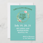 Fille Gang Reunion Party 4 Photo Invitation (Dos)