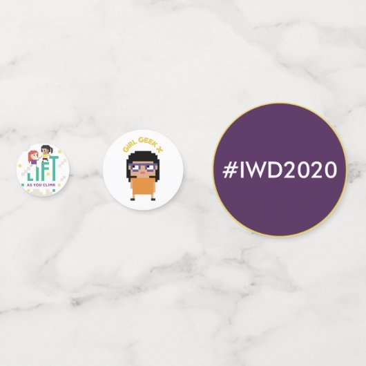 Fille Geek X ascenseur + #IWD2020 Table Confetti (Derrière)