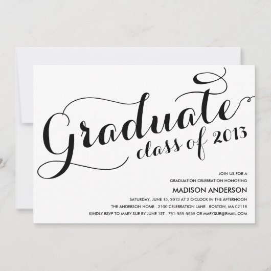 FILLE GRAD | 2013 GRADUATION PARTY INVITATION (Devant)
