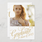 FILLE GRAD | INVITATION DE LA FÊTE DE DIPLÔME (Devant / Derrière)