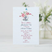Fille Graduation Tea Celebration Invitation (Debout devant)
