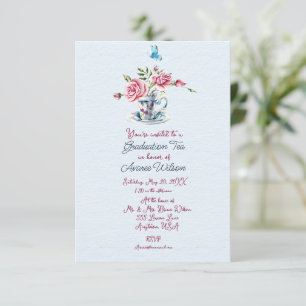 Fille Graduation Tea Celebration Invitation