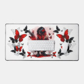 Fille grunge papillon rouge (Clavier et souris)