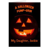 Fille Halloween Ajouter un nom mignon Jack o' Lant (Devant)